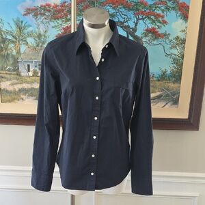 J. Crew Navy Cotton-Blend Shirt